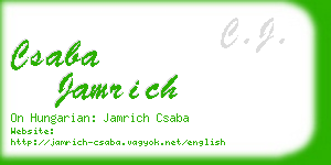 csaba jamrich business card